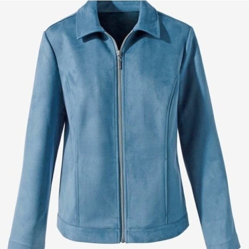 NWOT Chico's Faux-Suede Short Jacket - Pacific Coast - Picture 1 of 3